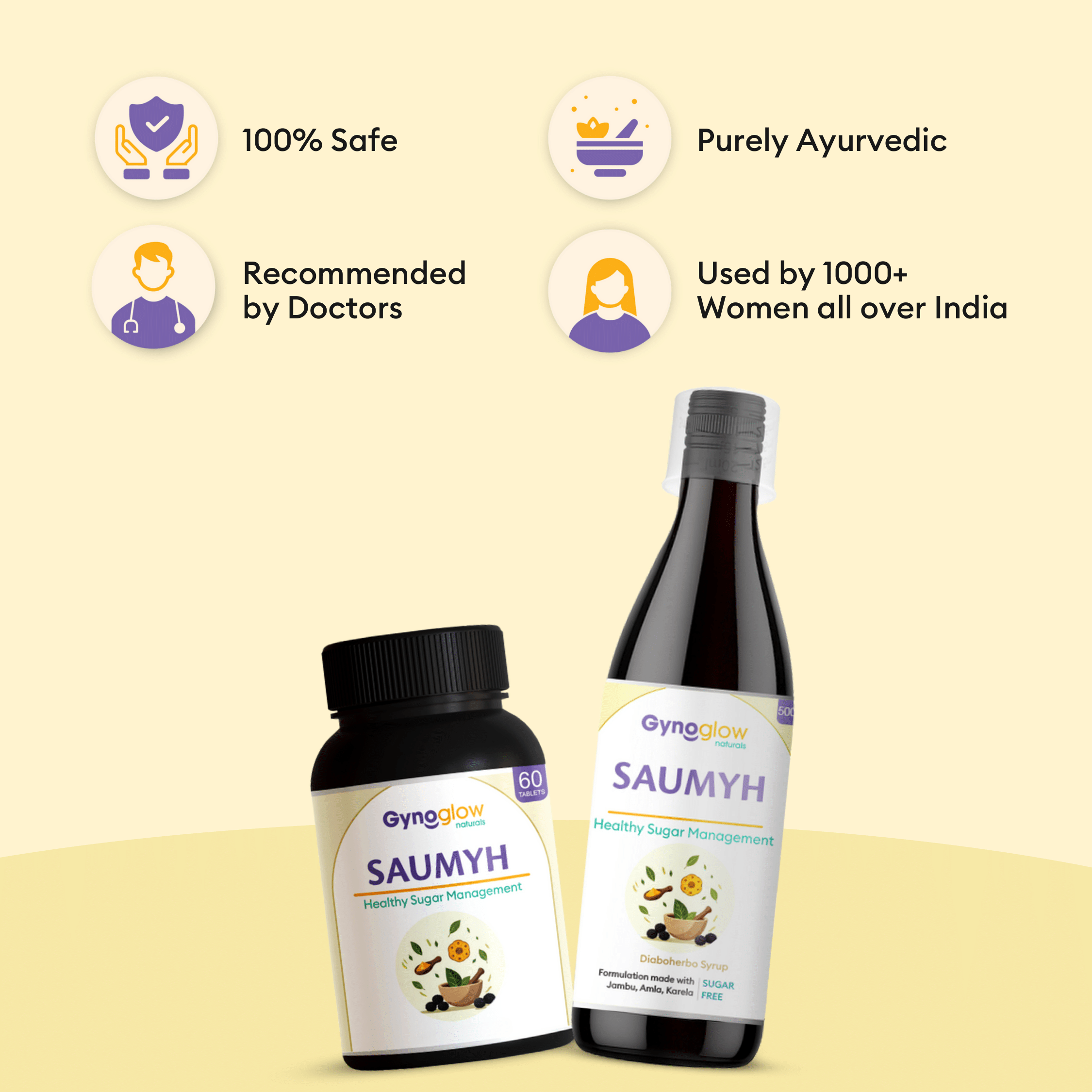 Saumyh (Juice, Tablet) - Naturally control your sugar levels every day