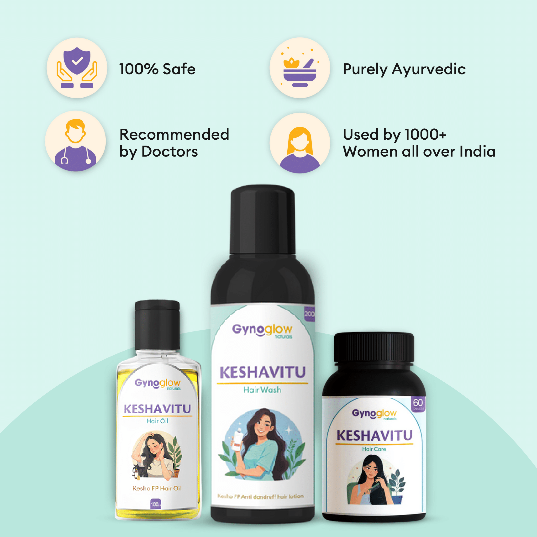 Keshavitu - Complete hair care for PCOD and postpartum hair fall